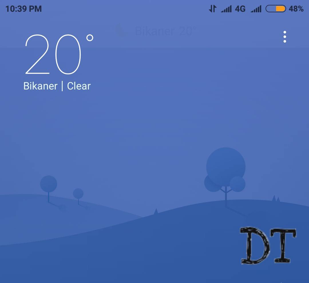 TEMPERATURE EXPERIENCED ON OUR TRIP