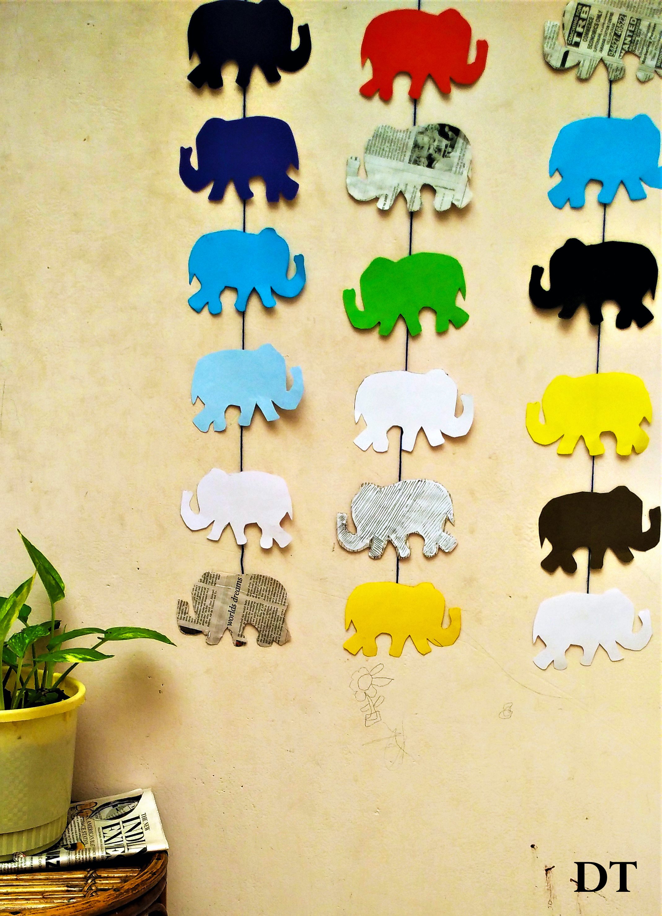 Paper cutting wall hangings, done!
